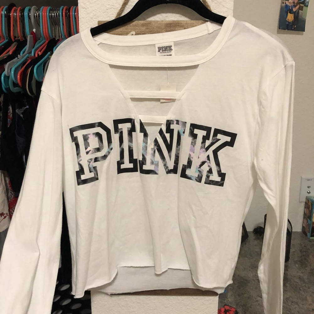 White pink crop top :)